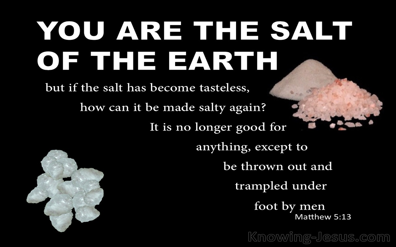 Matthew 5:13 You Are The Salt Of The Earth (black)